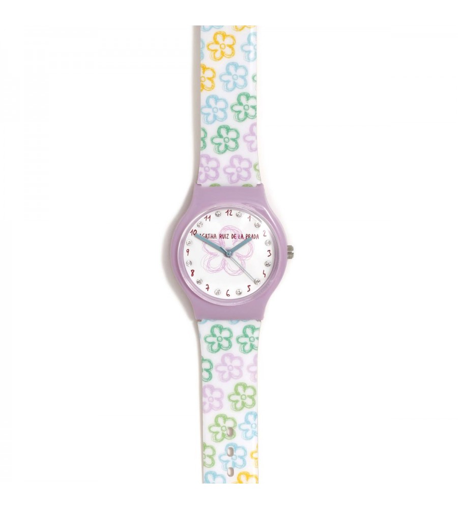 RELOJ FLORES GARABATO BRILLANTES