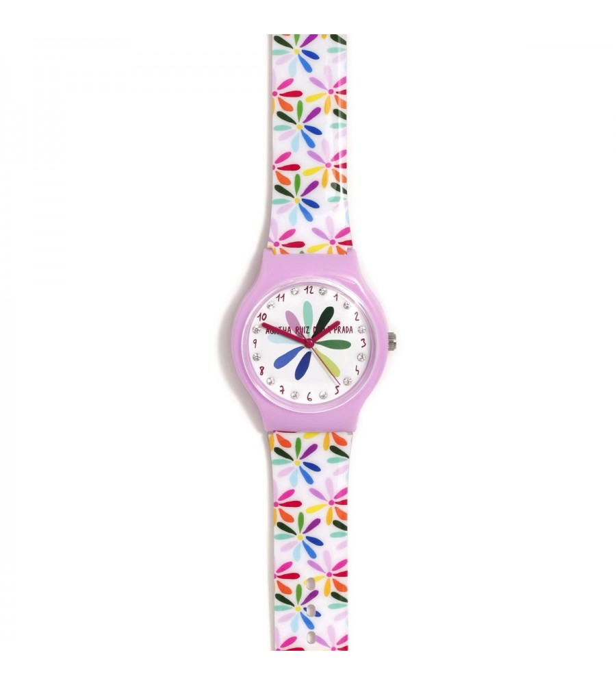 RELOJ MARGARITAS BRILLANTES